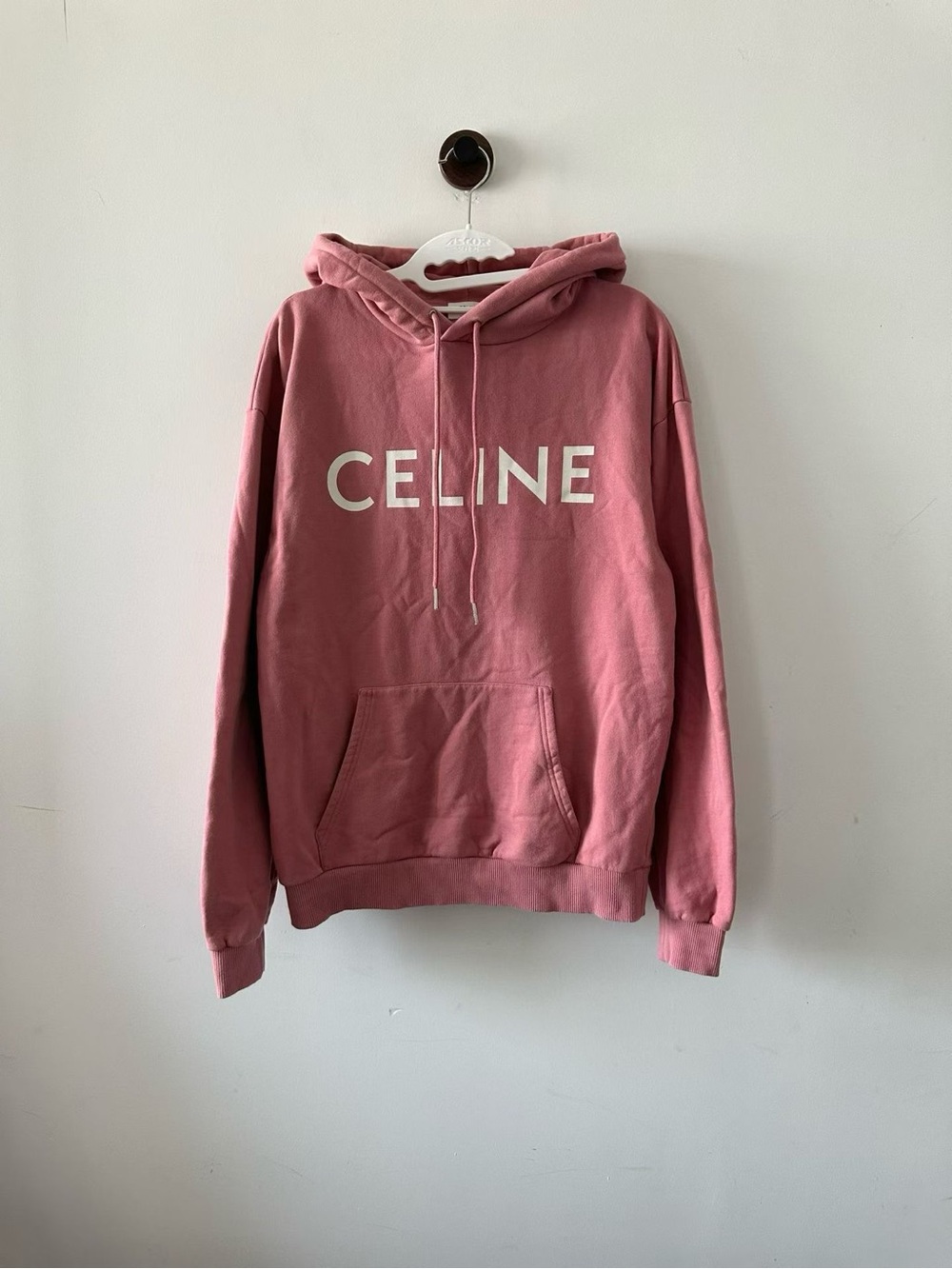 Celine Dusty Rose Logo Hoodie - Men's Pullover